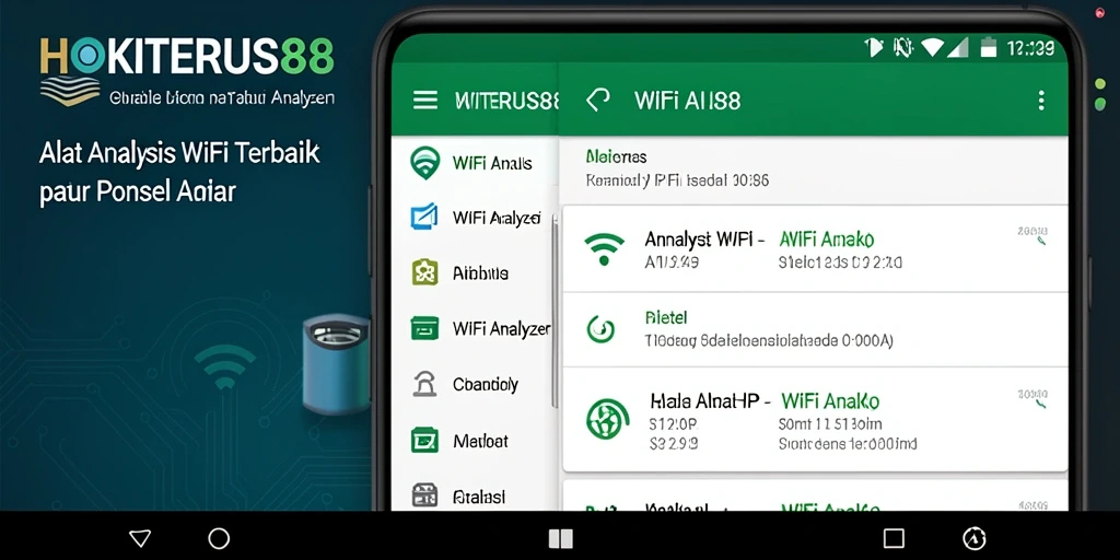 Screenshot utama HOKITERUS88 menampilkan fungsi analisis WiFi yang lengkap.