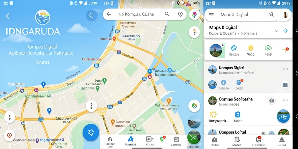 Antarmuka sederhana IDNGARUDA yang mudah digunakan untuk navigasi.