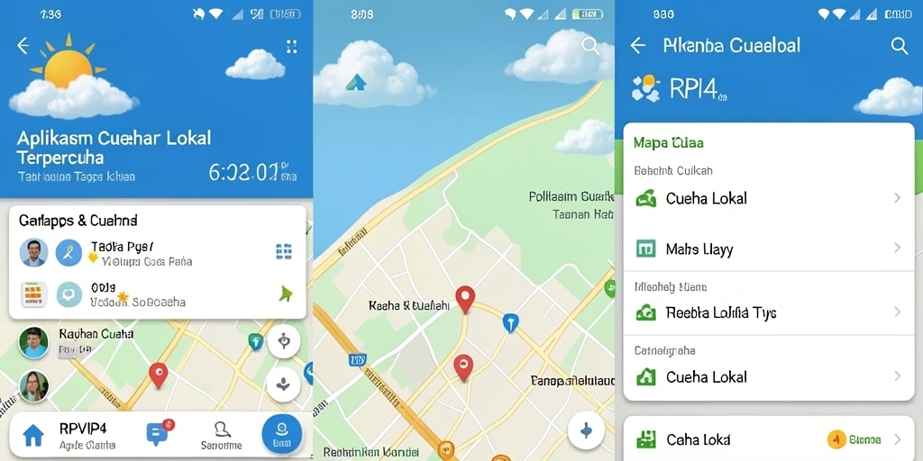 Tampilan antarmuka RPVIP4 menampilkan data cuaca lokal secara jelas.