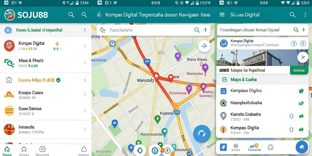 Antarmuka intuitif dan fitur kompas digital yang responsif.
