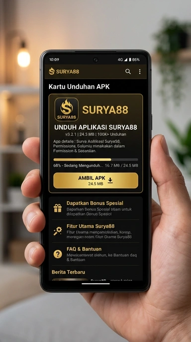Tampilan halaman APK surya88